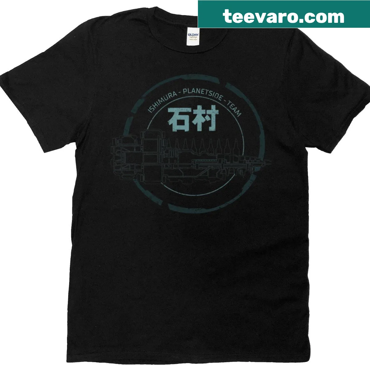 Dead Space T-shirt featuring Ishimura Planetside Team graphic — on a men's t-shirt