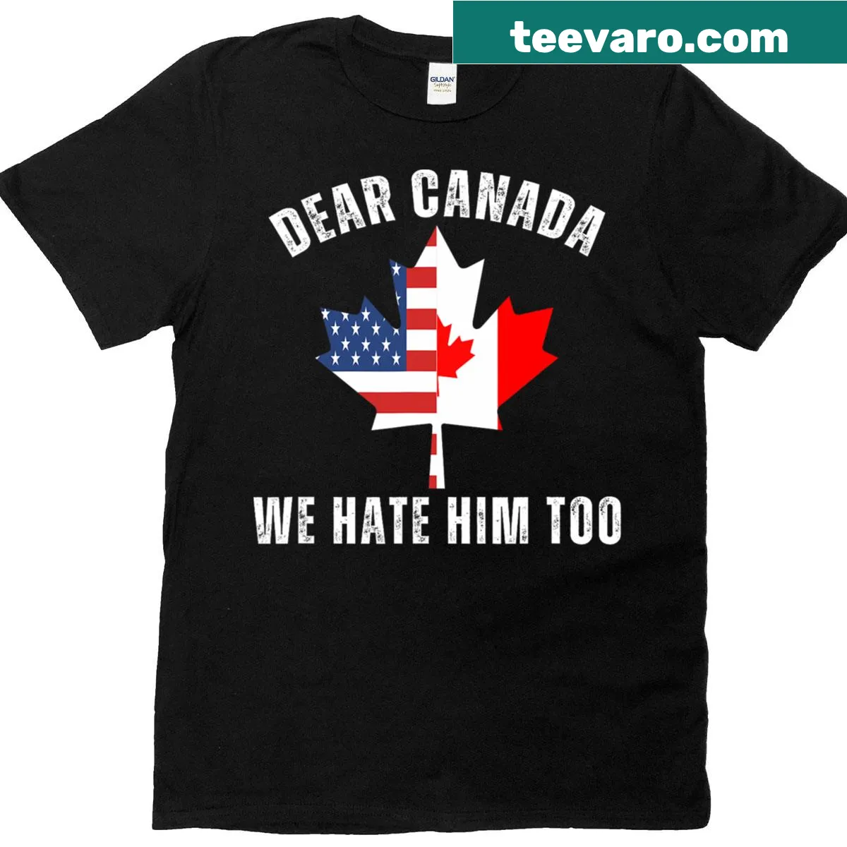 Bold Anti-Trump phrase on a classic t-shirt — on a men's t-shirt