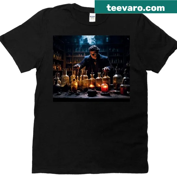 Fantasy and mystery themed classic t-shirt with whimsical graphic