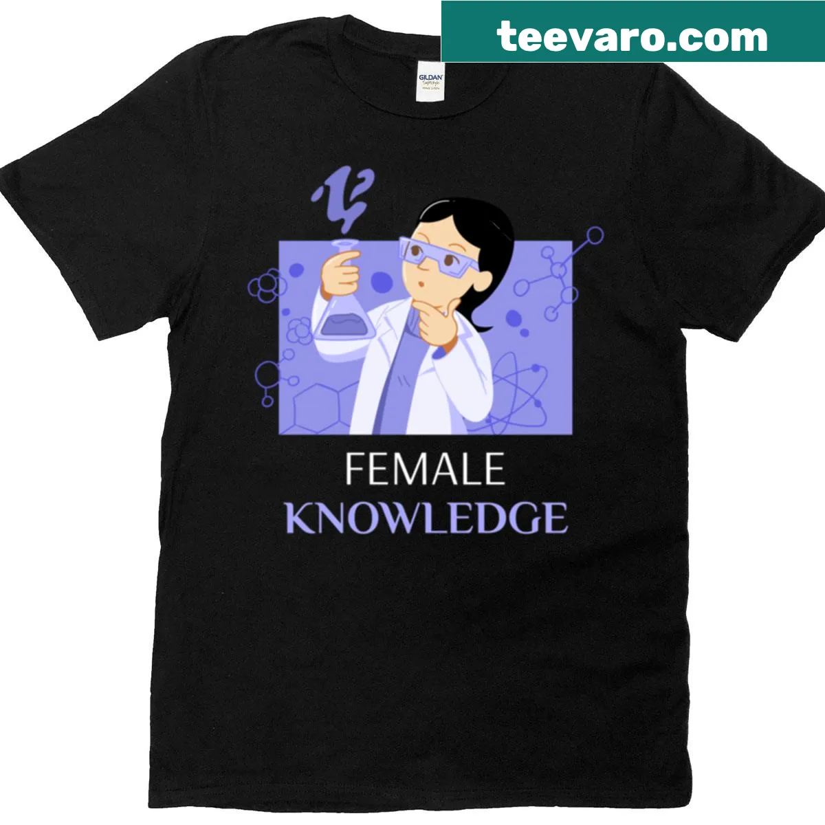 Funny science-themed t-shirt with playful typography and graphics — on a men's t-shirt