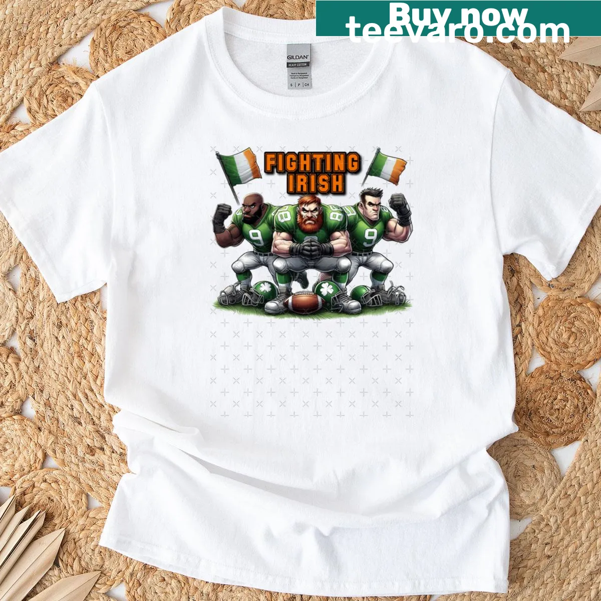 Fighting Irish classic t-shirt with bold design — on a men's t-shirt