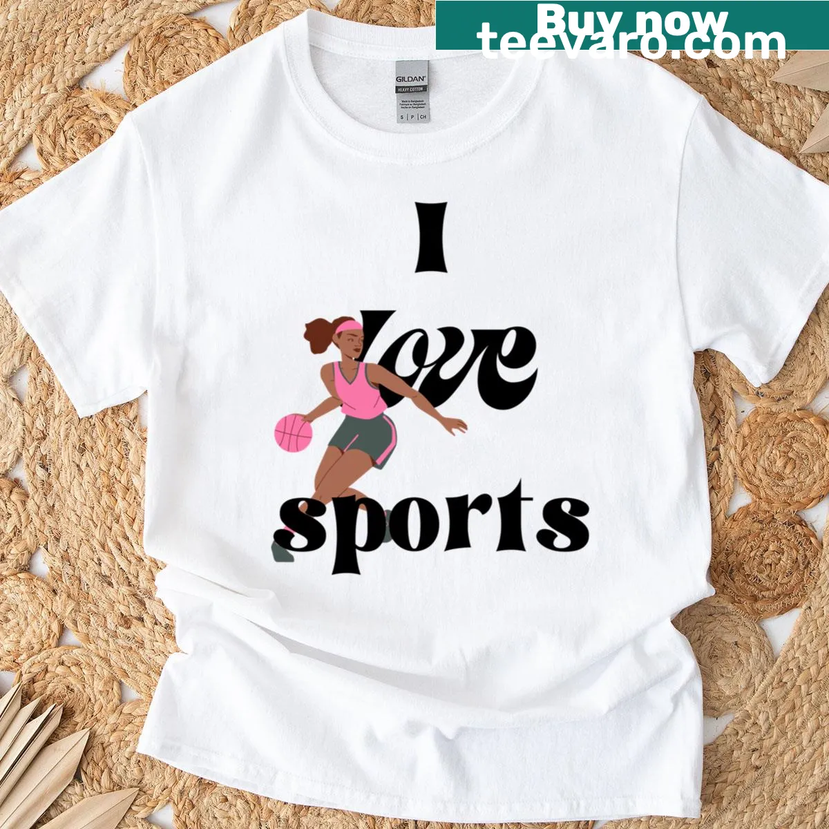 Classic t-shirt expressing love for sports — on a men's t-shirt