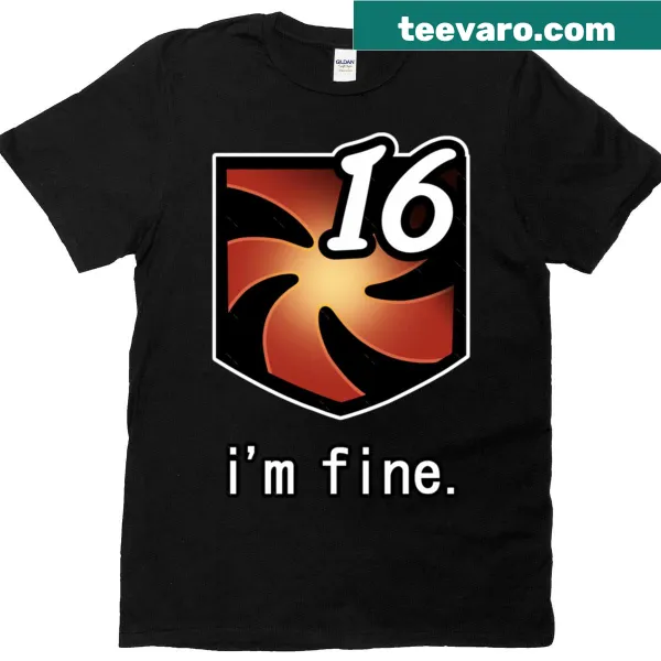 Classic FFXIV t-shirt featuring 'I'm Fine' and vulnerability stacks design