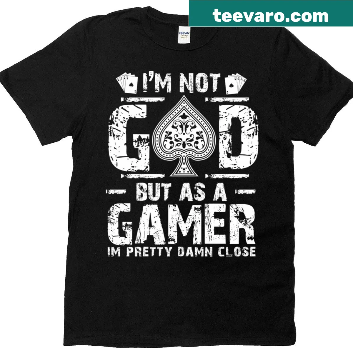 Funny gamer t-shirt with bold gaming quote — on a men's t-shirt