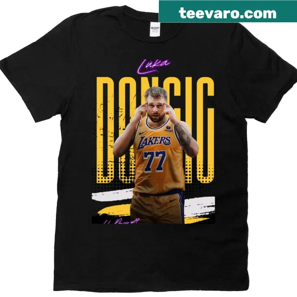 Classic t-shirt welcoming Luka Doncic to LA with his name