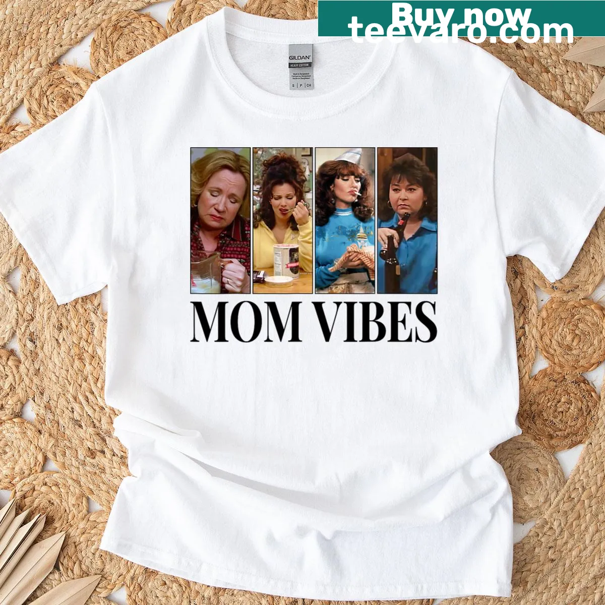 Vintage-inspired Mom Vibes t-shirt for mothers — on a men's t-shirt