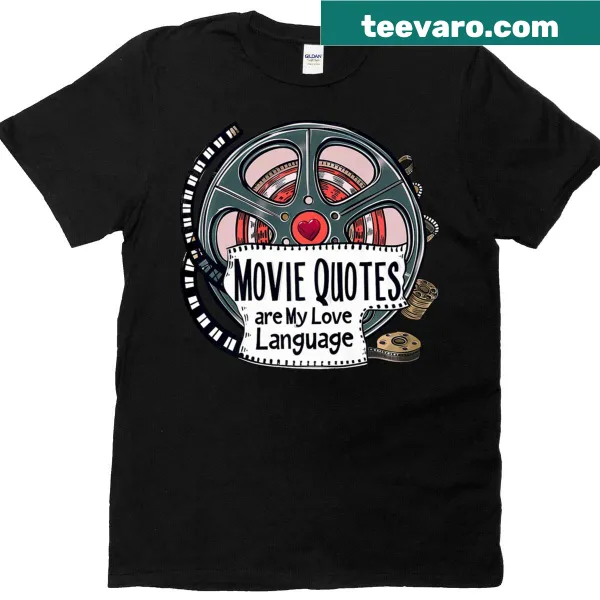 Playful movie quotes t-shirt for film lovers and buffs.