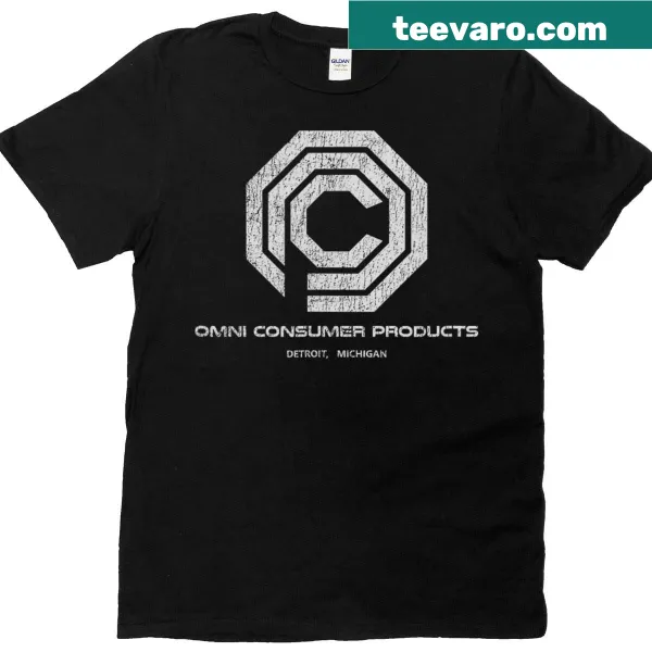 Pre-distressed T-shirt with Omni Consumer Products logo