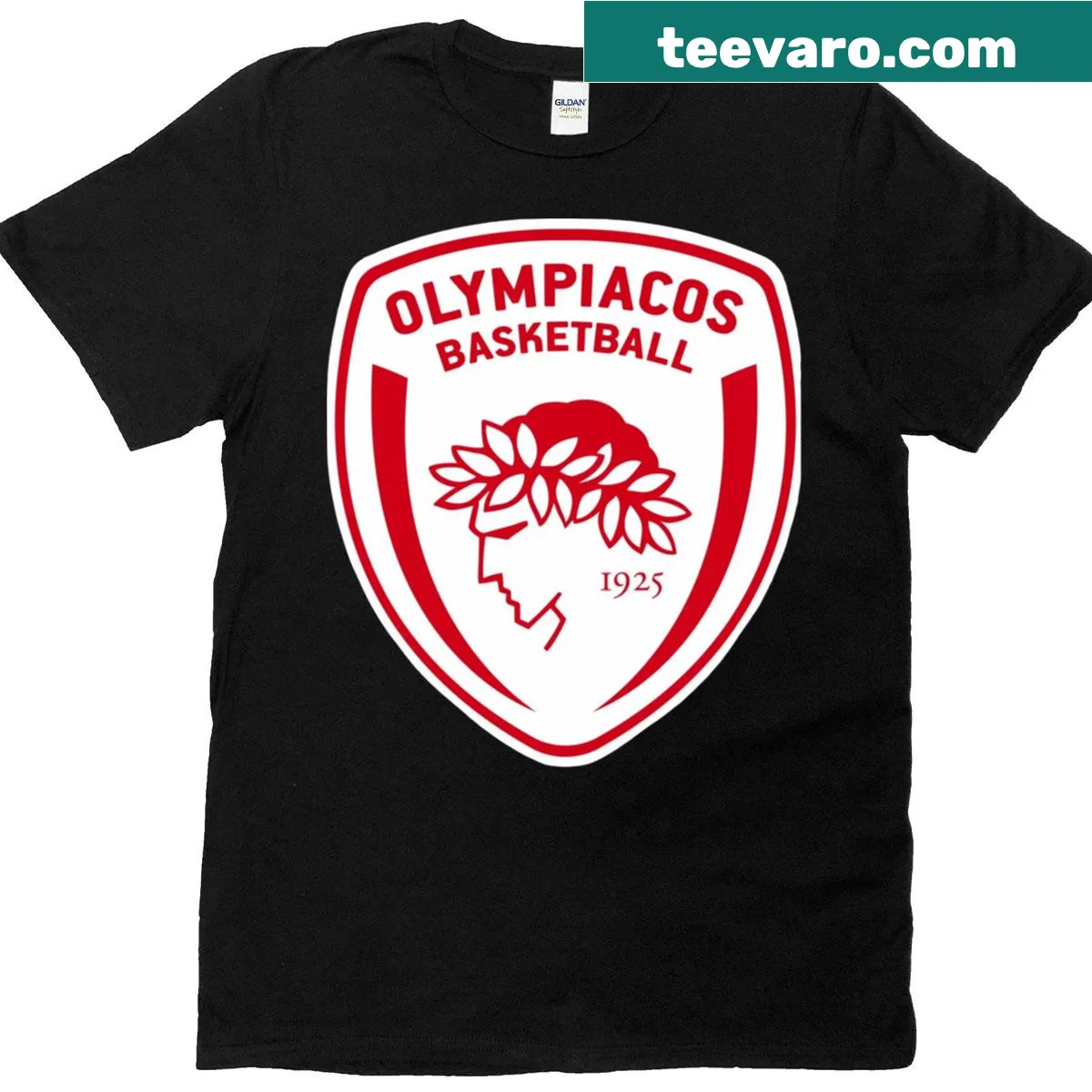 Olympiacos Basketball Club Classic T-shirt with club emblem — on a men's t-shirt