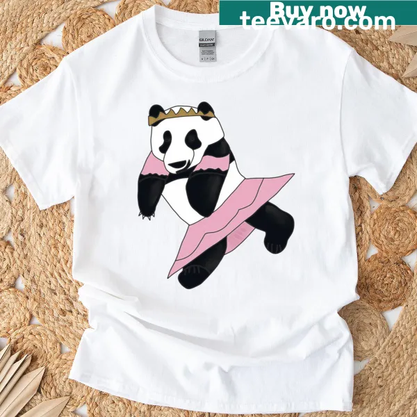 Panda ballerina graphic on classic t-shirt