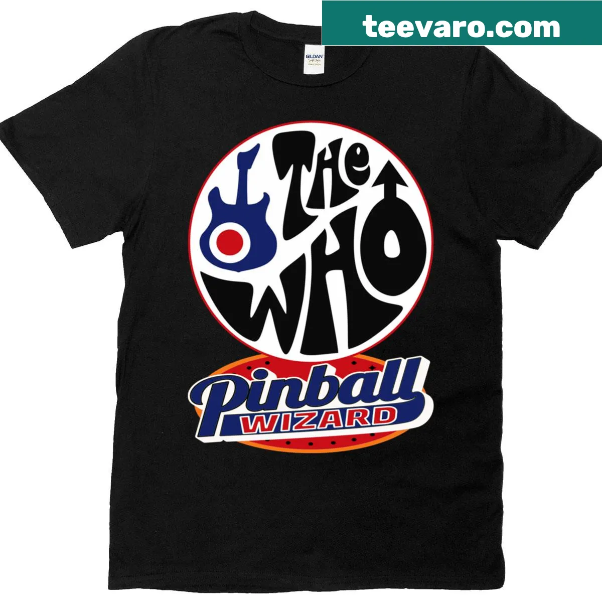 Retro pinball wizard graphic t-shirt celebrating arcade culture — on a men's t-shirt