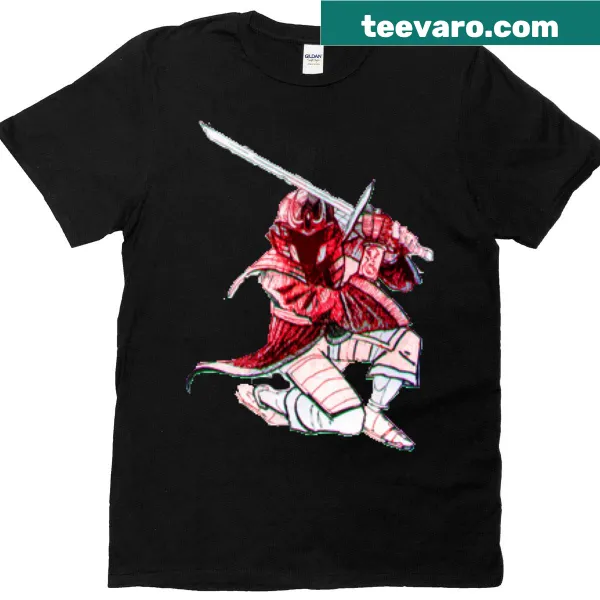 Minimalist 'Red Stealth' typography on a classic t-shirt