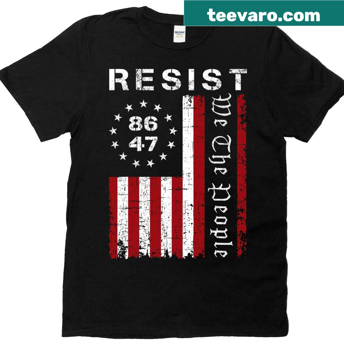 Patriotic 'We The People' graphic t-shirt for democracy — on a men's t-shirt