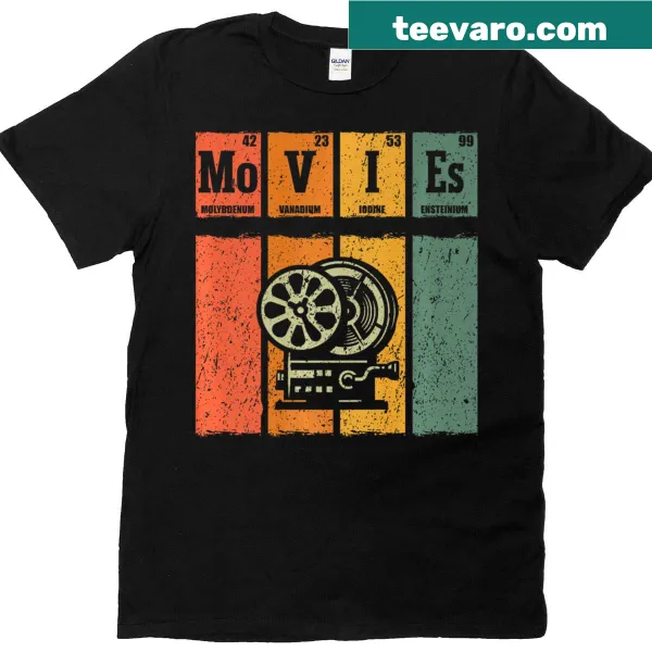 Periodic elements themed T-shirt for cinema lovers
