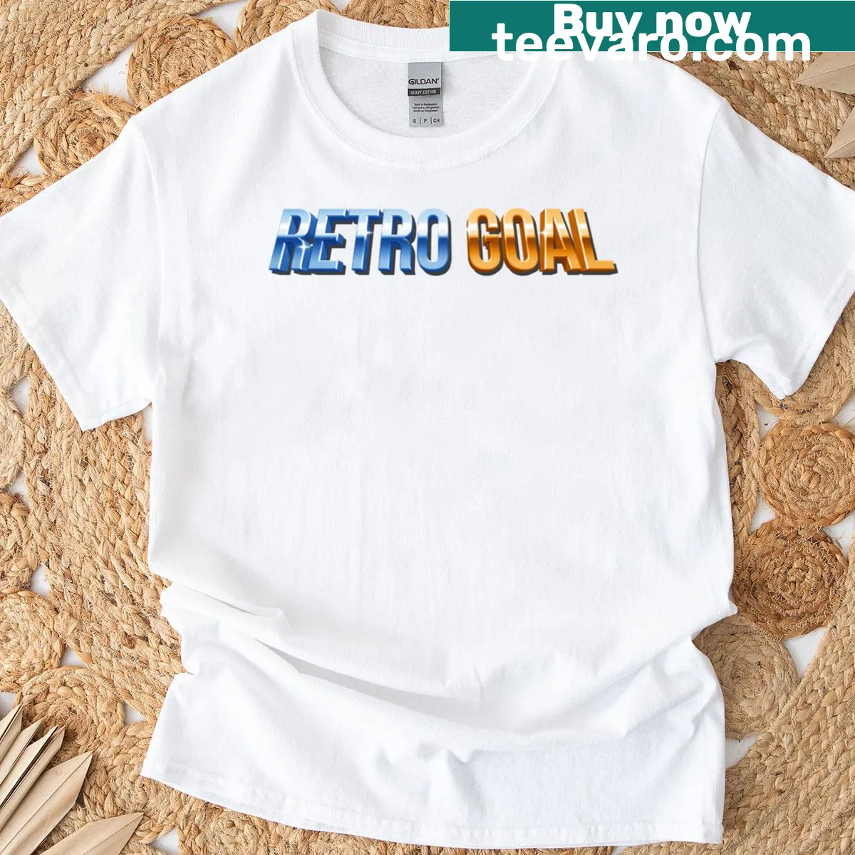 Vintage-style T-shirt featuring a retro sports logo. — on a men's t-shirt