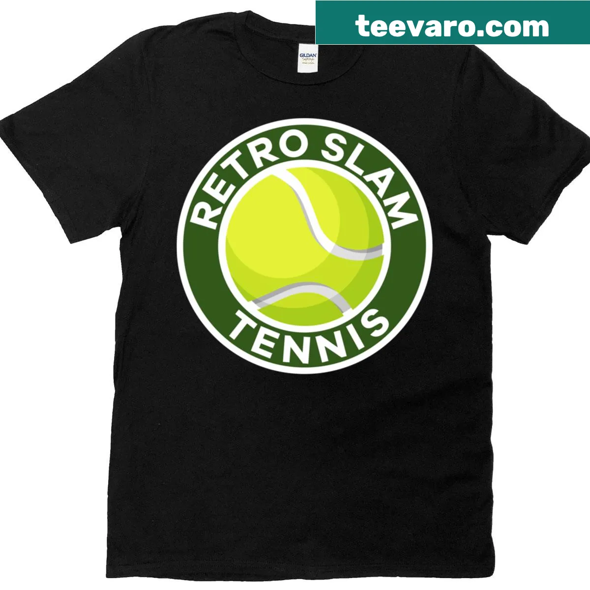 Vintage tennis logo graphic on a Classic T-shirt — on a men's t-shirt
