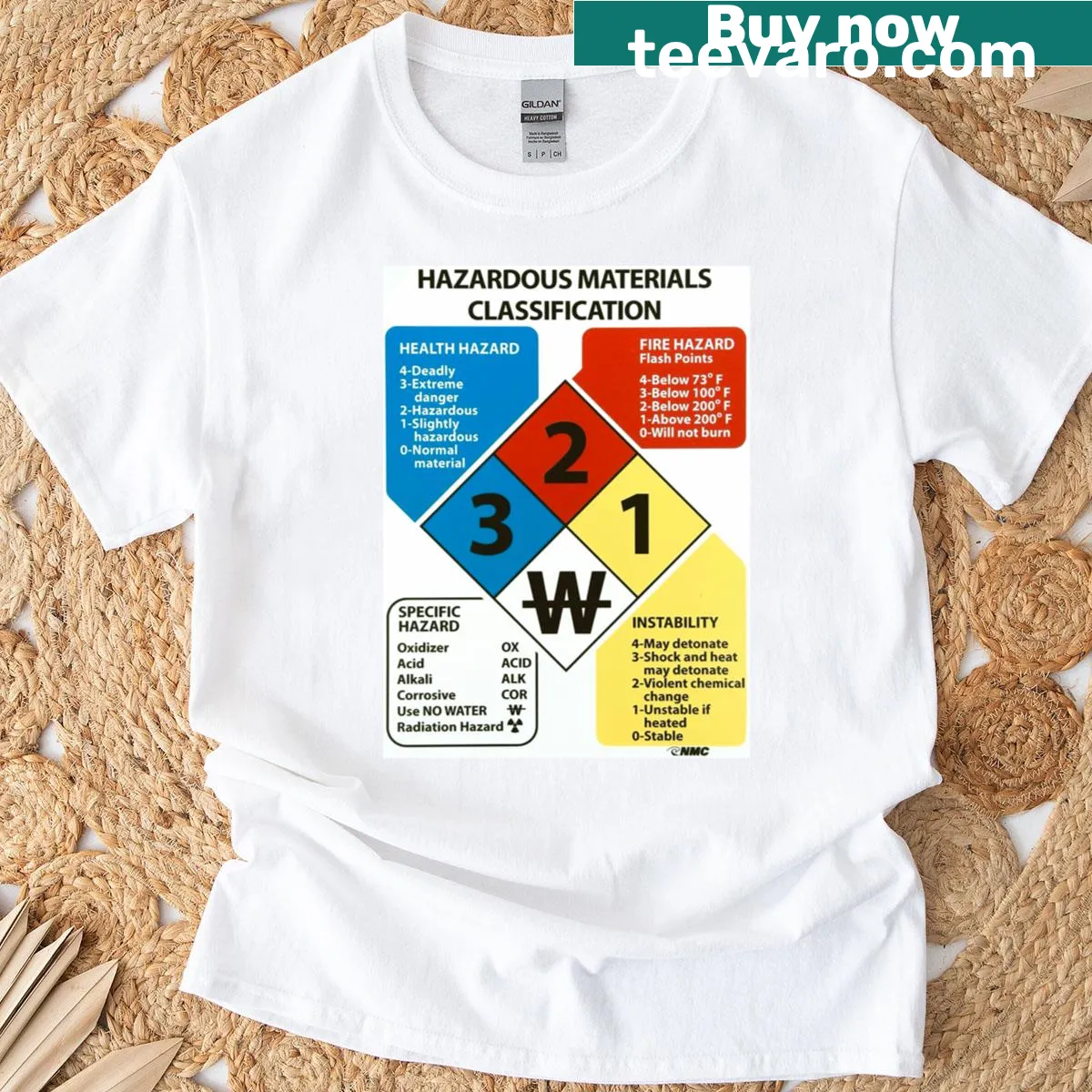 Minimalist silhouette of a safety diamond on a classic t-shirt — on a men's t-shirt