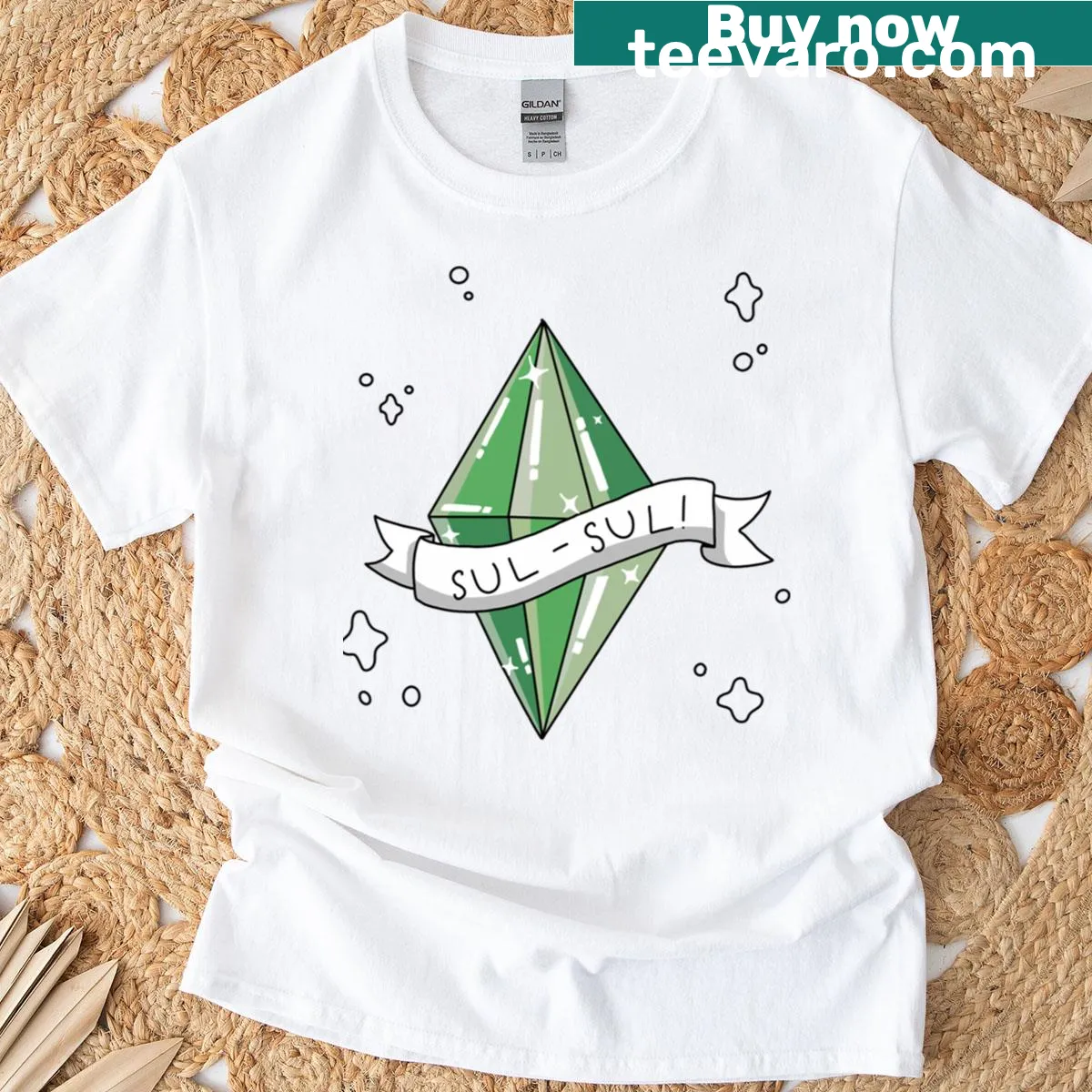 Charming illustrations inspired by Sims 3 on a classic t-shirt — on a men's t-shirt