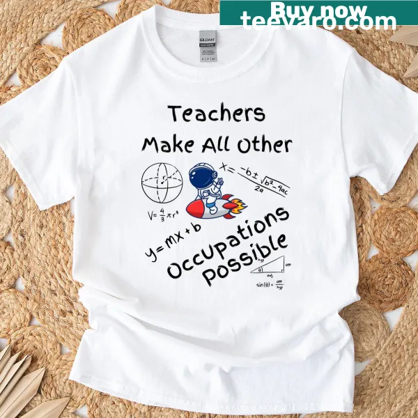 Classic t-shirt with astronaut design and teaching statement
