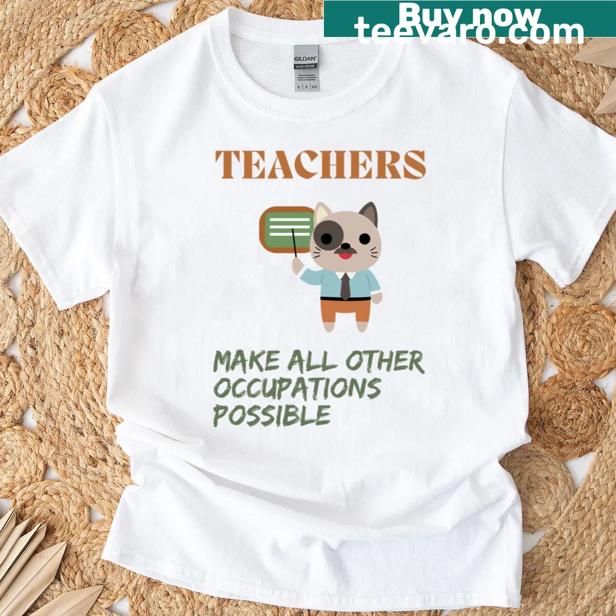 Classic 32 T-shirt showcasing a proud teacher message — on a men's t-shirt