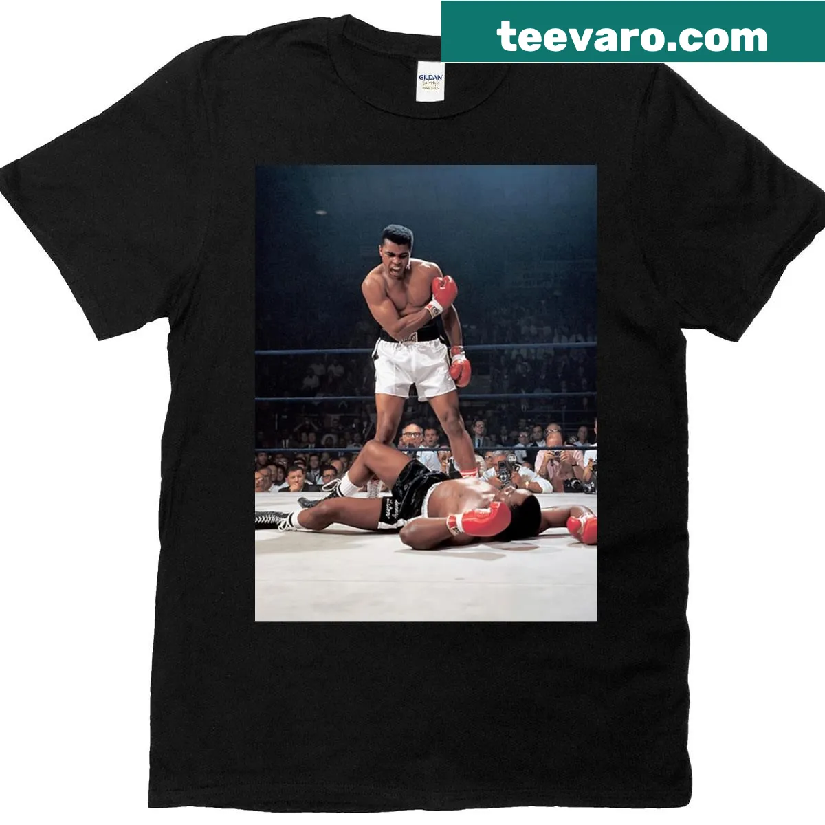 Stylized Champion T-shirt featuring bold typography — on a men's t-shirt