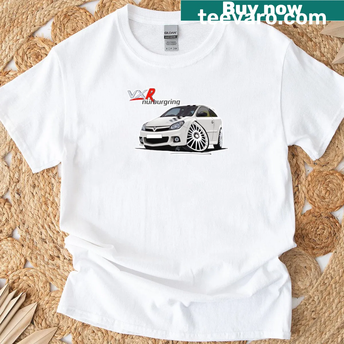 Classic T-shirt featuring the Vauxhall Astra VXR Nurburgring logo — on a men's t-shirt