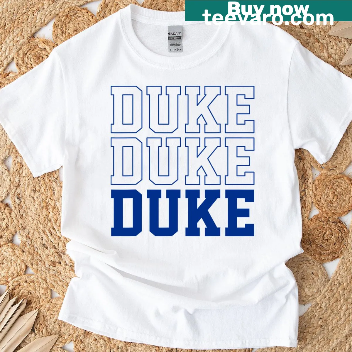 Vintage personalized T-shirt with the name Duke in a classic font — on a men's t-shirt