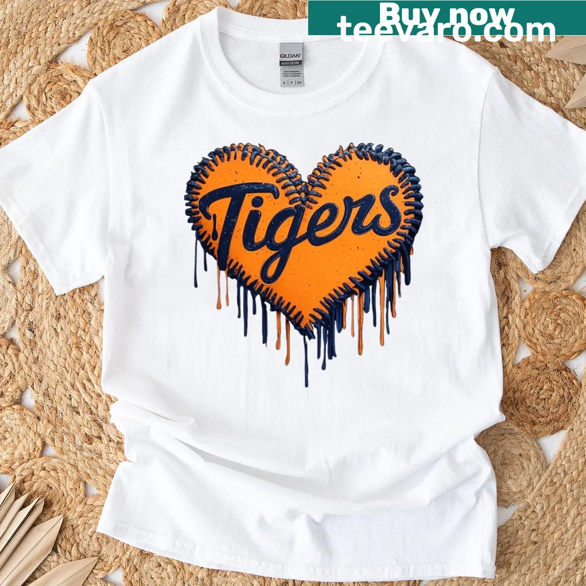 Vintage t-shirt featuring a tiger graphic and classic style — on a men's t-shirt