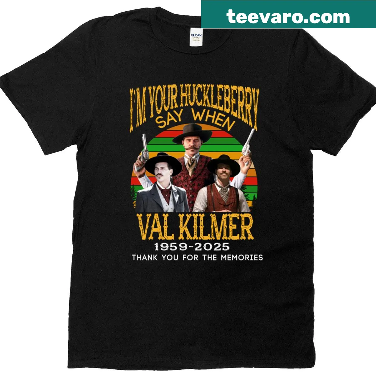 Nostalgic t-shirt honoring actors and cinema memories — on a men's t-shirt