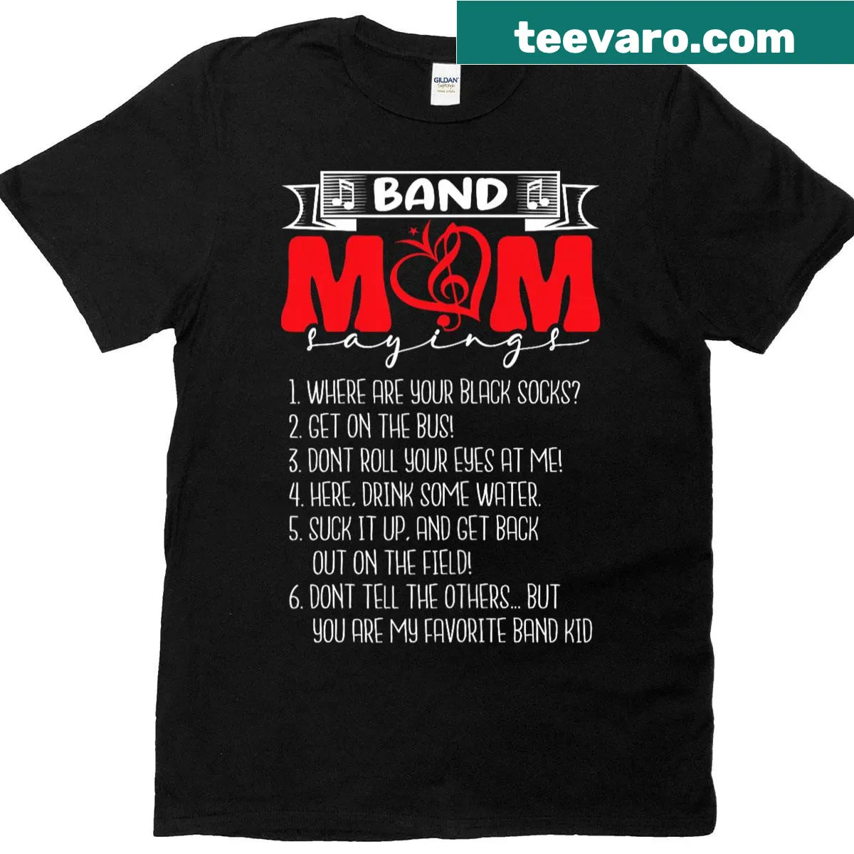 Bold typography design for proud Band Moms — on a men's t-shirt