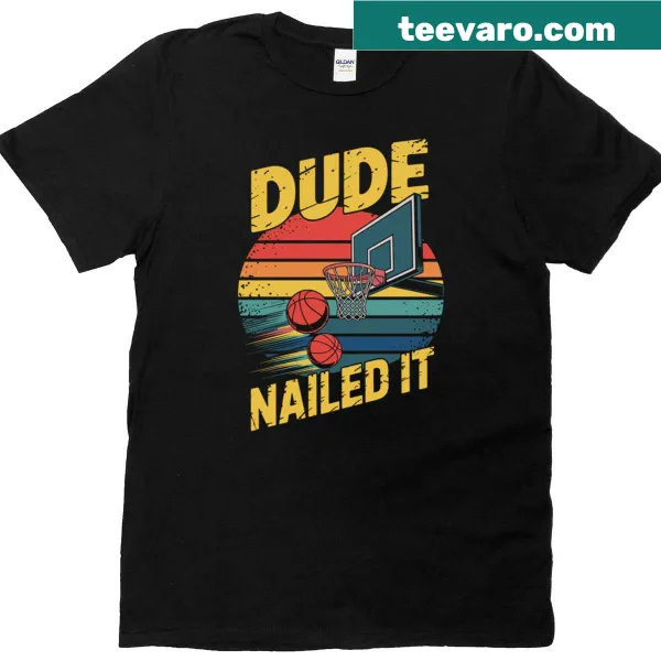 Retro Basketball T-shirt with playful text and graphics