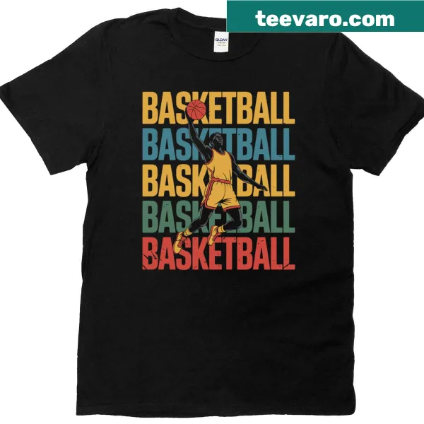Vintage-style Basketball T-shirt with retro graphics