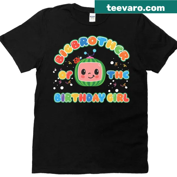 Playful T-shirt for big brothers of birthday girls, featuring a fun graphic.