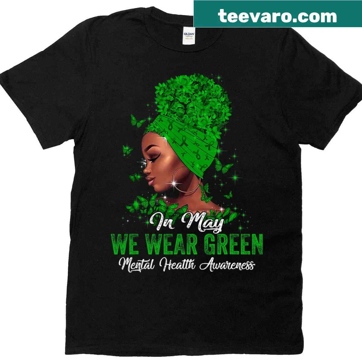 Mental health awareness T-shirt with inspirational text — on a men's t-shirt