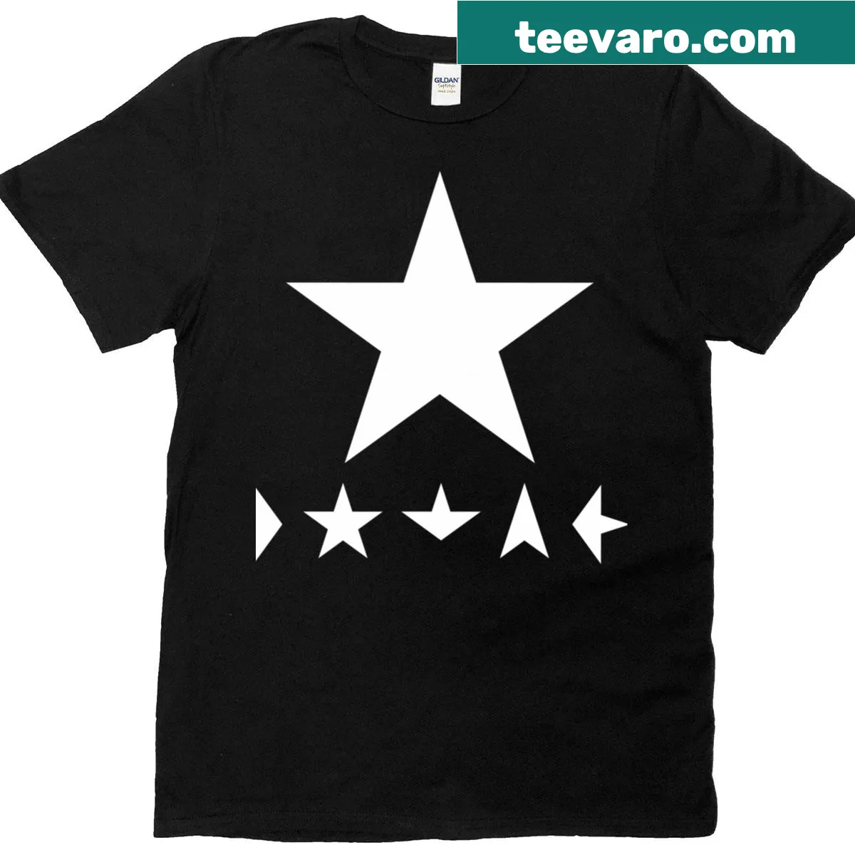 Classic Blackstar T-shirt featuring a bold typographic design — on a men's t-shirt