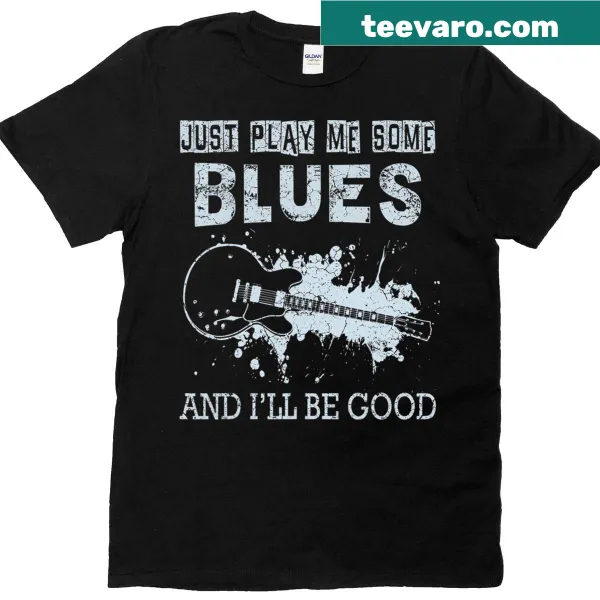 Vintage-style funny T-shirt for guitar teachers featuring blues graphics