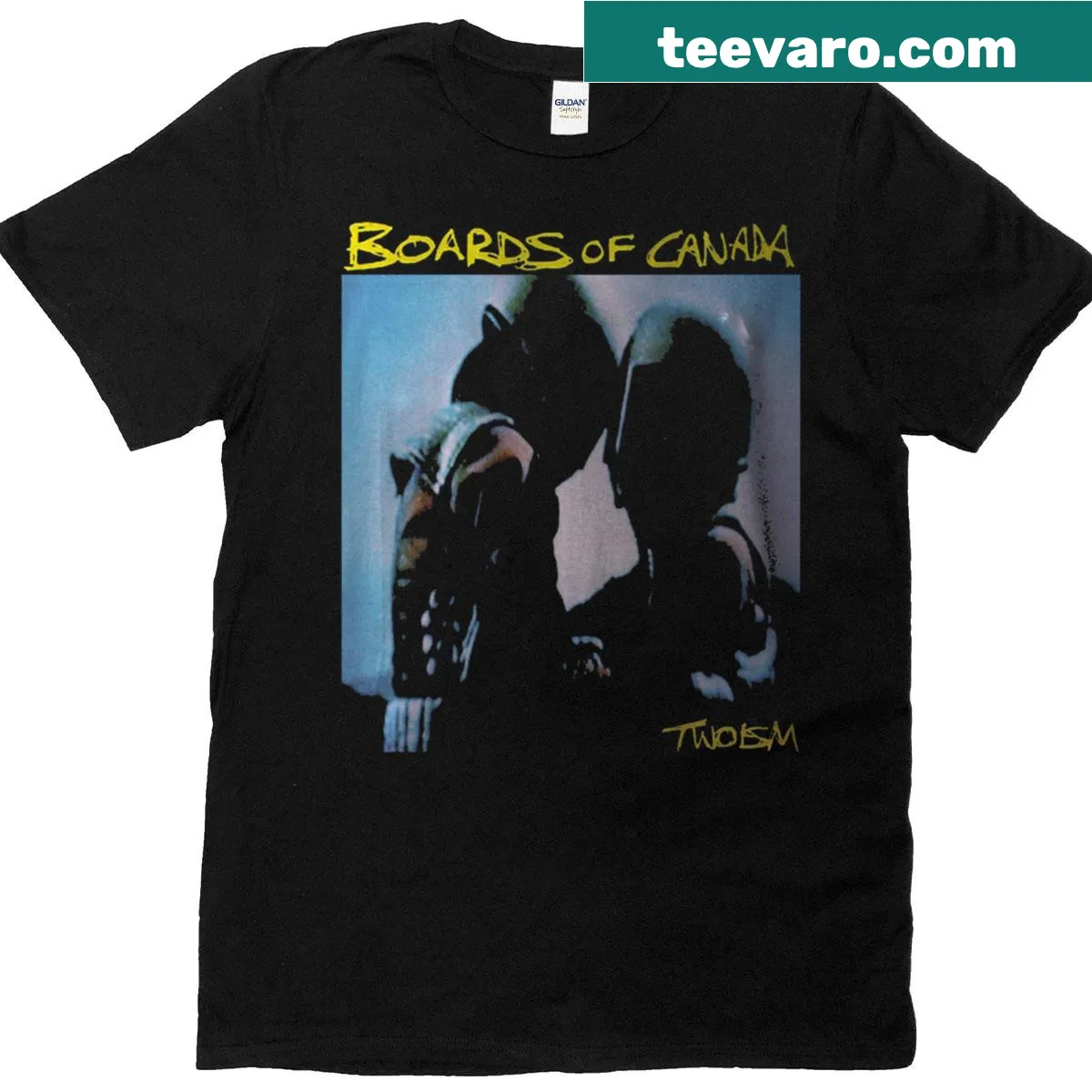 Vintage-style t-shirt featuring 'Boards Of Canada - Twoism' design. — on a men's t-shirt