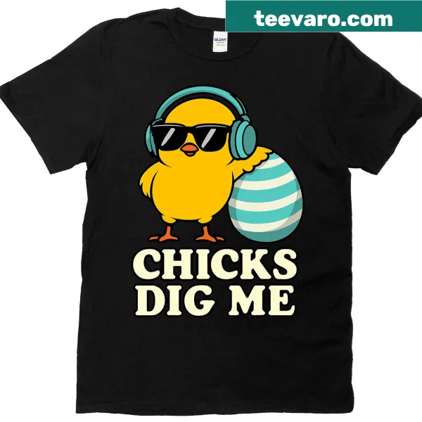 Easter-themed toddler t-shirt with cartoon chicks illustration