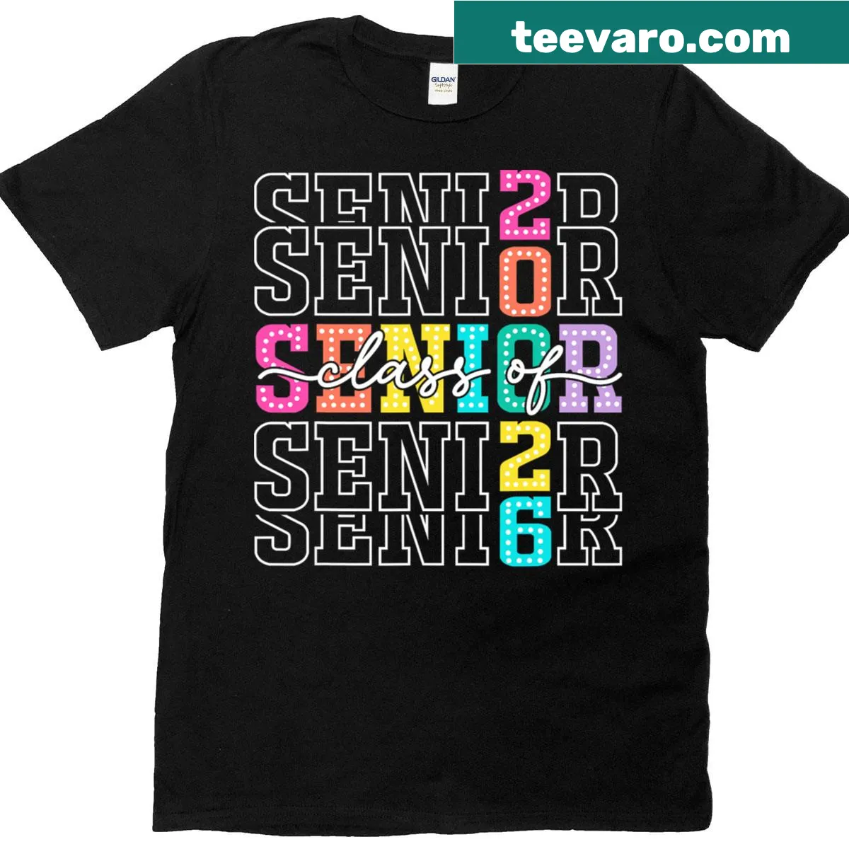 Class of 2026 graduation t-shirt with bold typography — on a men's t-shirt
