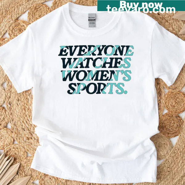 Classic t-shirt proclaiming support for women's sports with bold text