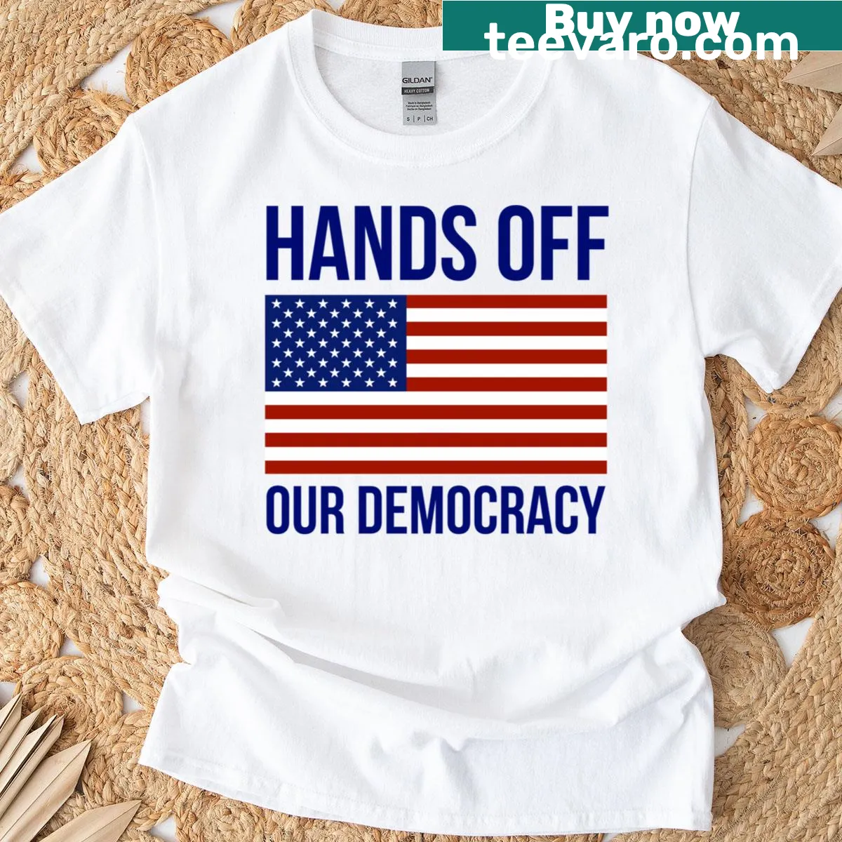 Classic t-shirt with a bold statement about democracy — on a men's t-shirt