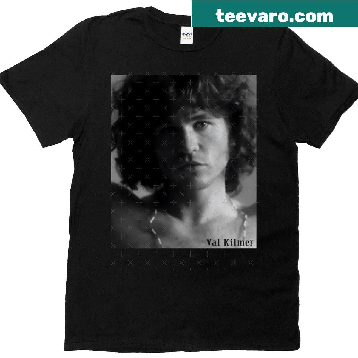 Illustration of a handsome band member from The Doors 1991 on shirt — on a men's t-shirt