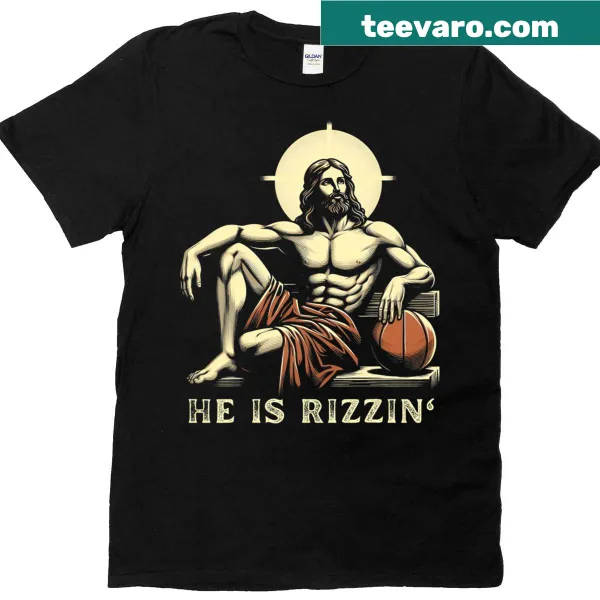 Funny Easter Day T-shirt featuring Jesus basketball meme
