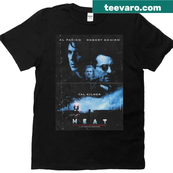 Classic t-shirt inspired by the Heat movie poster with bold graphic elements