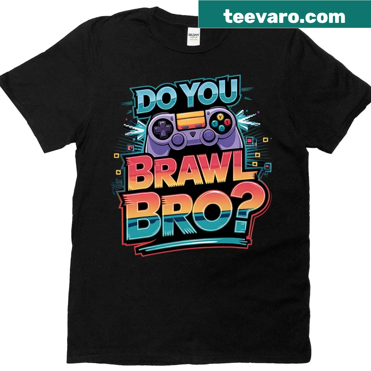 Funny gaming graphic t-shirt design — on a men's t-shirt