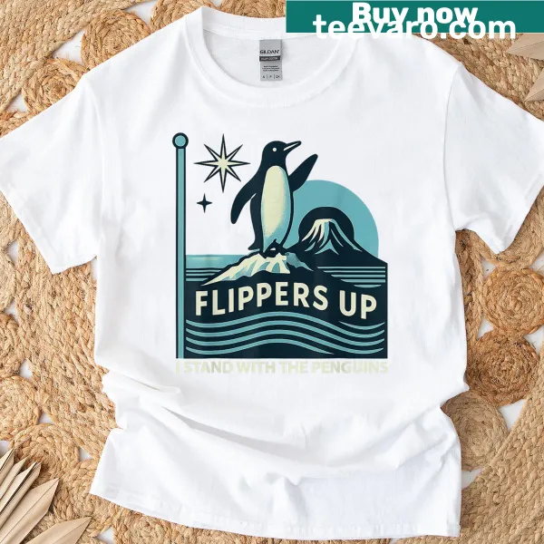 T-shirt with a charming penguin illustration design