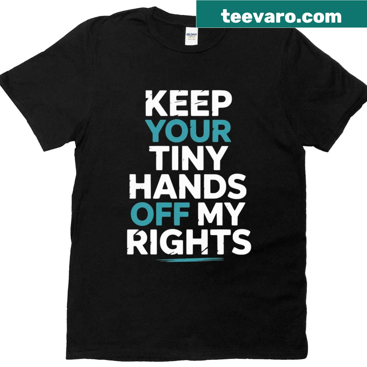 Funny feminist phrase t-shirt with assertive text design — on a men's t-shirt