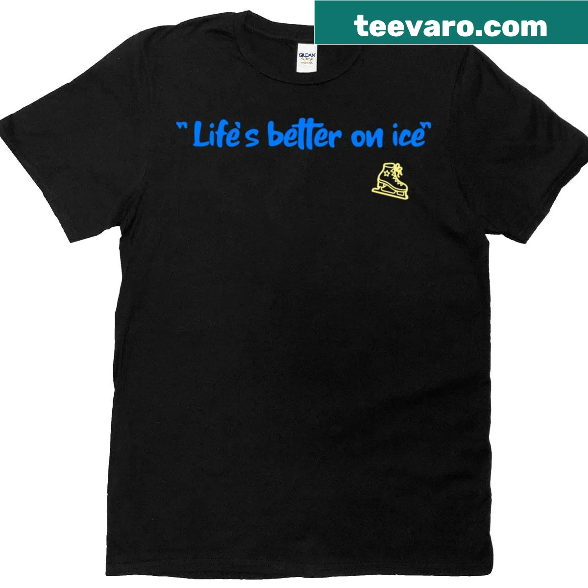 Classic T-shirt with text 'Life's Better On Ice' — on a men's t-shirt