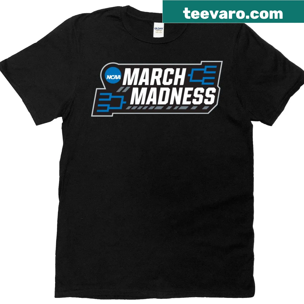 Typography design celebrating March Madness on t-shirt — on a men's t-shirt