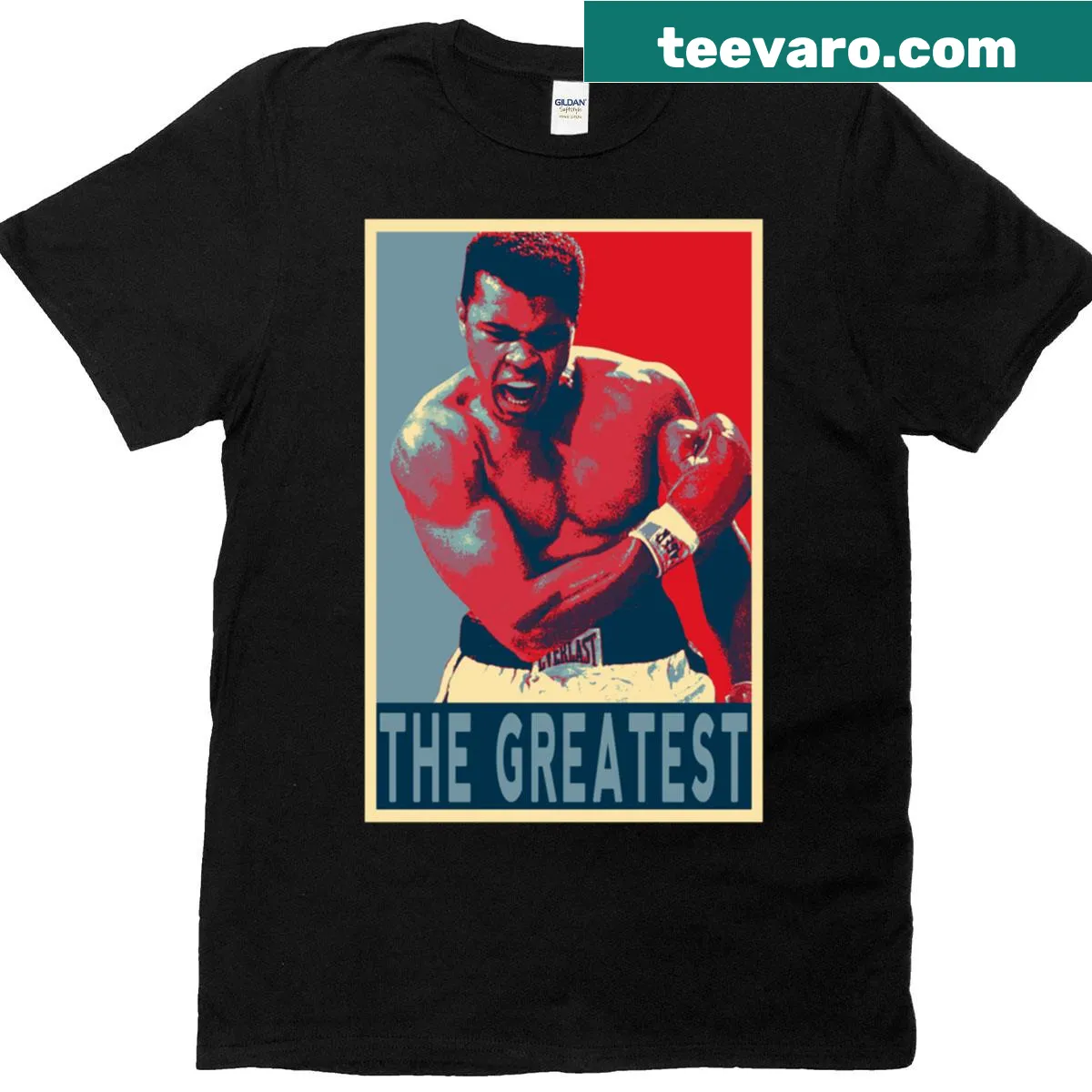 Classic T-shirt with 'The Greatest' honoring Muhammad Ali — on a men's t-shirt
